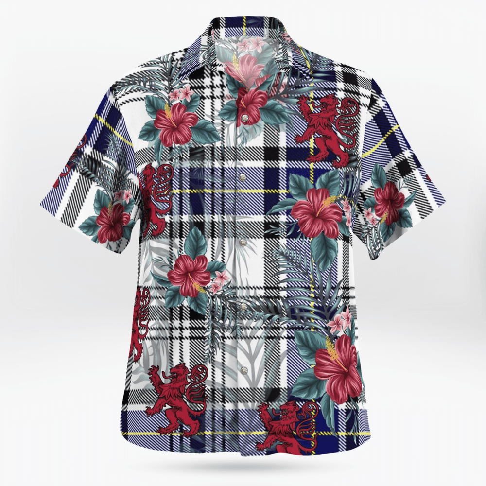 Clan Hannay Tartan Scottish Lion Hawaiian Shirt XS40 Hannay Tartan Tartan Hawaii Shirt