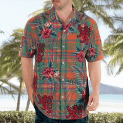 Clan MacKinnon Ancient Tartan Scottish Lion Hawaiian Shirt LO17 MacKinnon Ancient Tartan Tartan Hawaii Shirt
