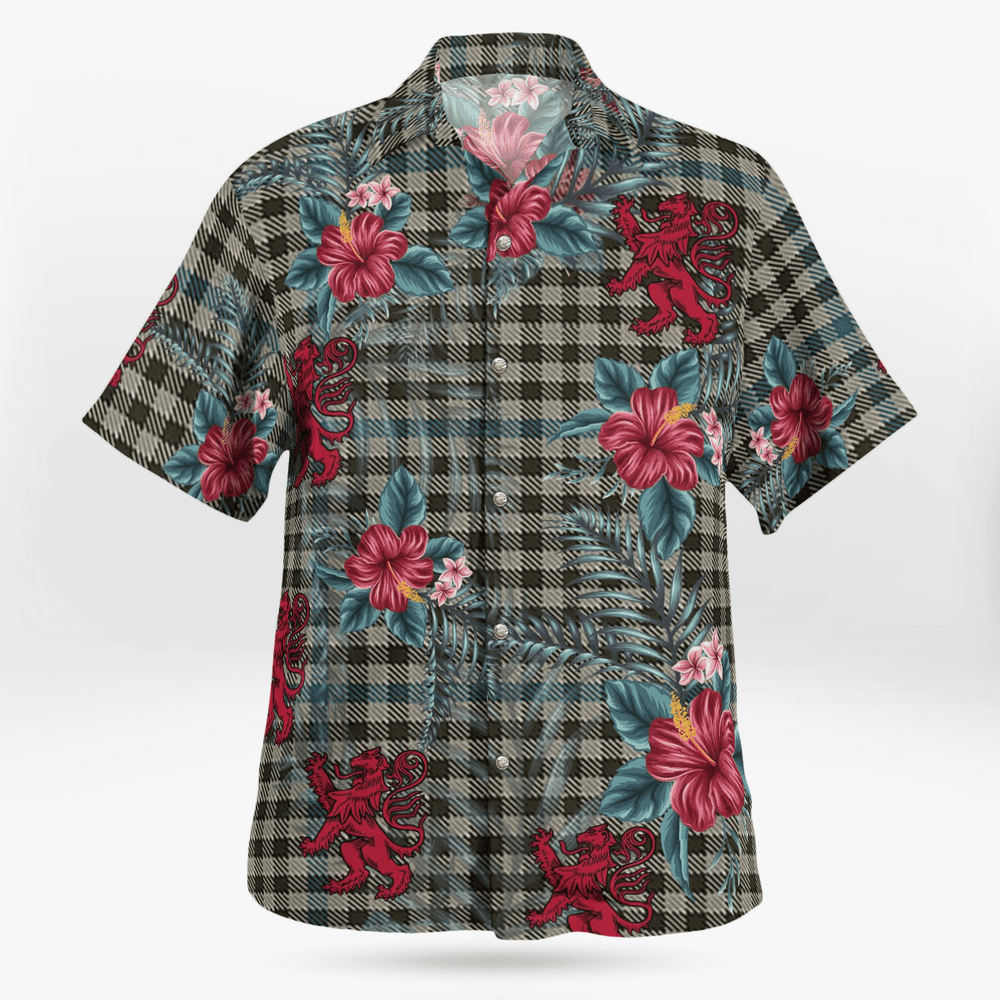 Clan Haig Check Tartan Scottish Lion Hawaiian Shirt KM46 Haig Check Tartan Tartan Hawaii Shirt