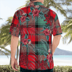 Clan Kerr Ancient Tartan Scottish Lion Hawaiian Shirt YU49 Kerr Ancient Tartan Tartan Hawaii Shirt