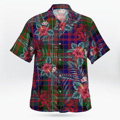 Clan MacDonnell of Glengarry Modern Tartan Scottish Lion Hawaiian Shirt CZ76 MacDonnell of Glengarry Modern Tartan Tartan Hawaii Shirt
