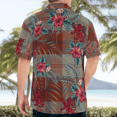 Clan Davidson Dress Dancers Tartan Scottish Lion Hawaiian Shirt IR38 Davidson Dress Dancers Tartan Tartan Hawaii Shirt