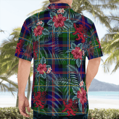 Clan Malcolm Modern Tartan Scottish Lion Hawaiian Shirt KS71 Malcolm Modern Tartan Tartan Hawaii Shirt