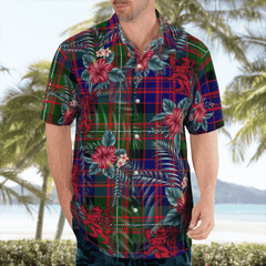 Clan MacDonnell of Glengarry Modern Tartan Scottish Lion Hawaiian Shirt CZ76 MacDonnell of Glengarry Modern Tartan Tartan Hawaii Shirt