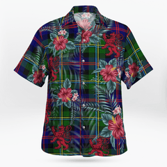 Clan Malcolm Modern Tartan Scottish Lion Hawaiian Shirt KS71 Malcolm Modern Tartan Tartan Hawaii Shirt