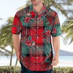 Clan Kerr Ancient Tartan Scottish Lion Hawaiian Shirt YU49 Kerr Ancient Tartan Tartan Hawaii Shirt