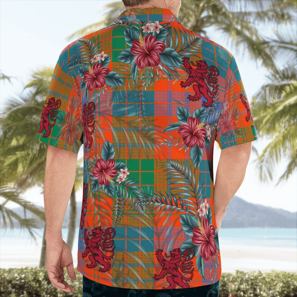 Clan Ross Ancient Tartan Scottish Lion Hawaiian Shirt DL28 Ross Ancient Tartan Tartan Hawaii Shirt