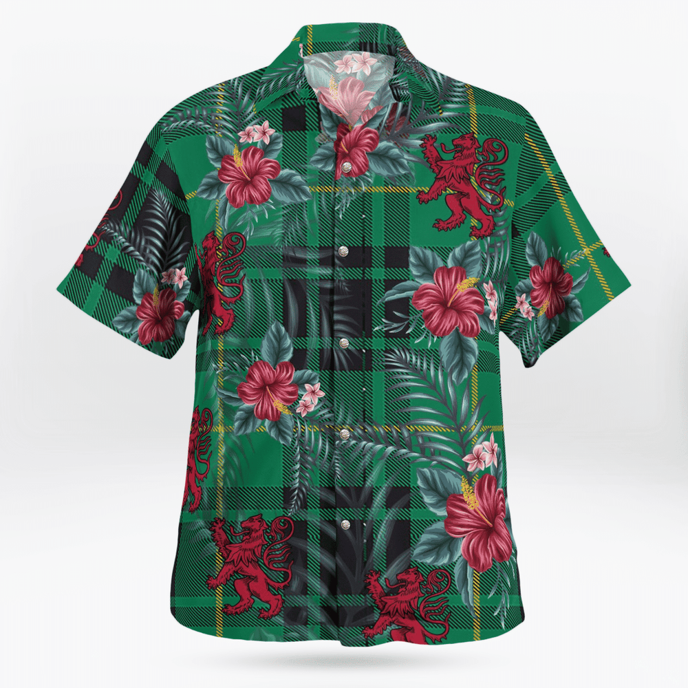 Clan MacArthur Ancient Tartan Scottish Lion Hawaiian Shirt SI22 MacArthur Ancient Tartan Tartan Hawaii Shirt