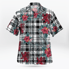 Clan Scott Black & White Modern Tartan Scottish Lion Hawaiian Shirt ZD78 Scott Black & White Modern Tartan Tartan Hawaii Shirt