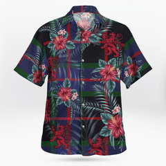 Clan Nairn Tartan Scottish Lion Hawaiian Shirt QI11 Nairn Tartan Tartan Hawaii Shirt