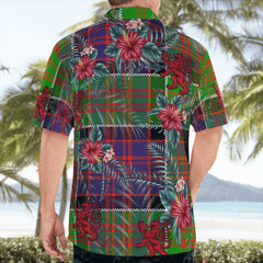 Clan MacDonald of Clanranald Tartan Scottish Lion Hawaiian Shirt QJ76 MacDonald of Clanranald Tartan Tartan Hawaii Shirt