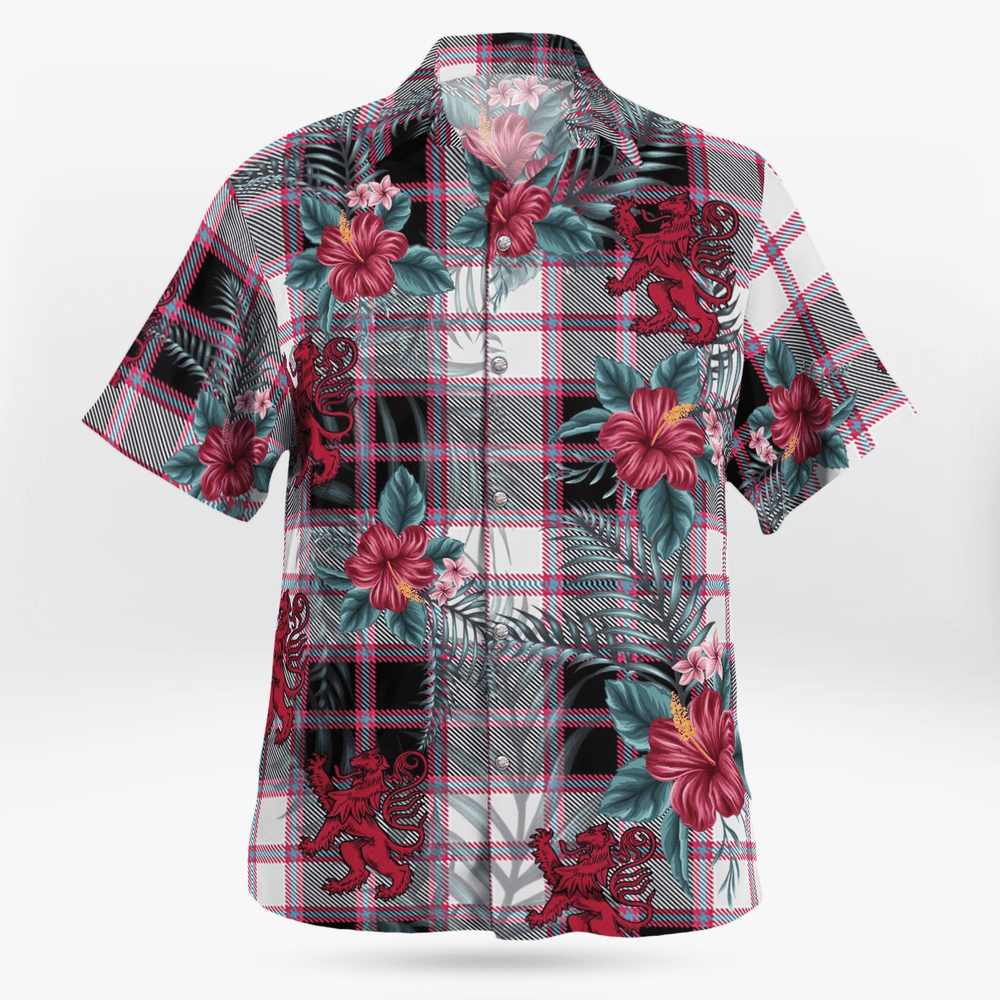 Clan MacPherson Hunting Modern Tartan Scottish Lion Hawaiian Shirt PK15 MacPherson Hunting Modern Tartan Tartan Hawaii Shirt