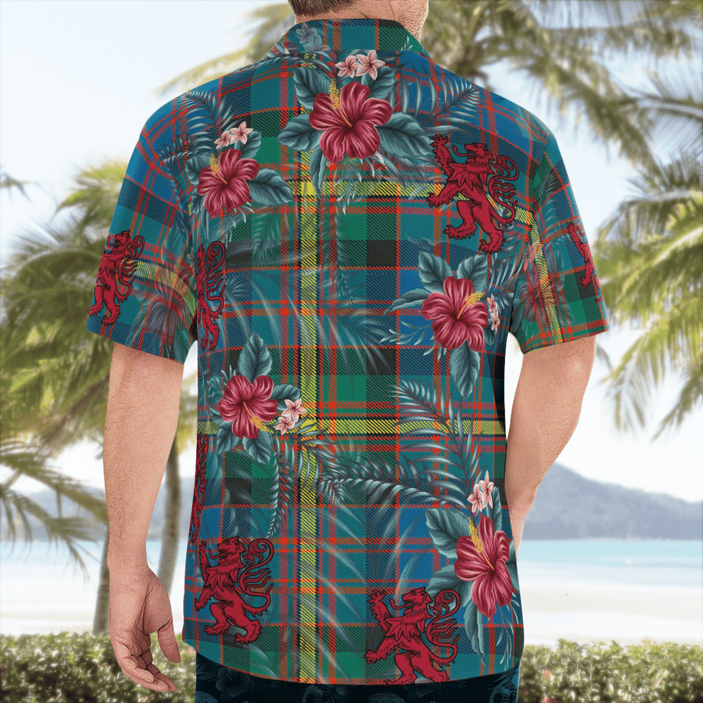 Clan MacSporran Ancient Tartan Scottish Lion Hawaiian Shirt TS60 MacSporran Ancient Tartan Tartan Hawaii Shirt