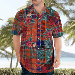 Clan Nicolson Ancient Tartan Scottish Lion Hawaiian Shirt BU98 Nicolson Ancient Tartan Tartan Hawaii Shirt