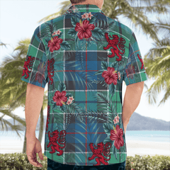 Clan Leslie Hunting Ancient Tartan Scottish Lion Hawaiian Shirt AK53 Leslie Hunting Ancient Tartan Tartan Hawaii Shirt