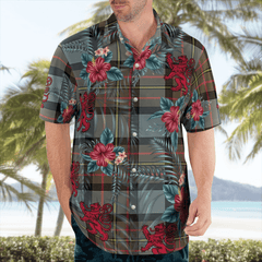Clan MacLaren Weathered Tartan Scottish Lion Hawaiian Shirt WZ11 MacLaren Weathered Tartan Tartan Hawaii Shirt