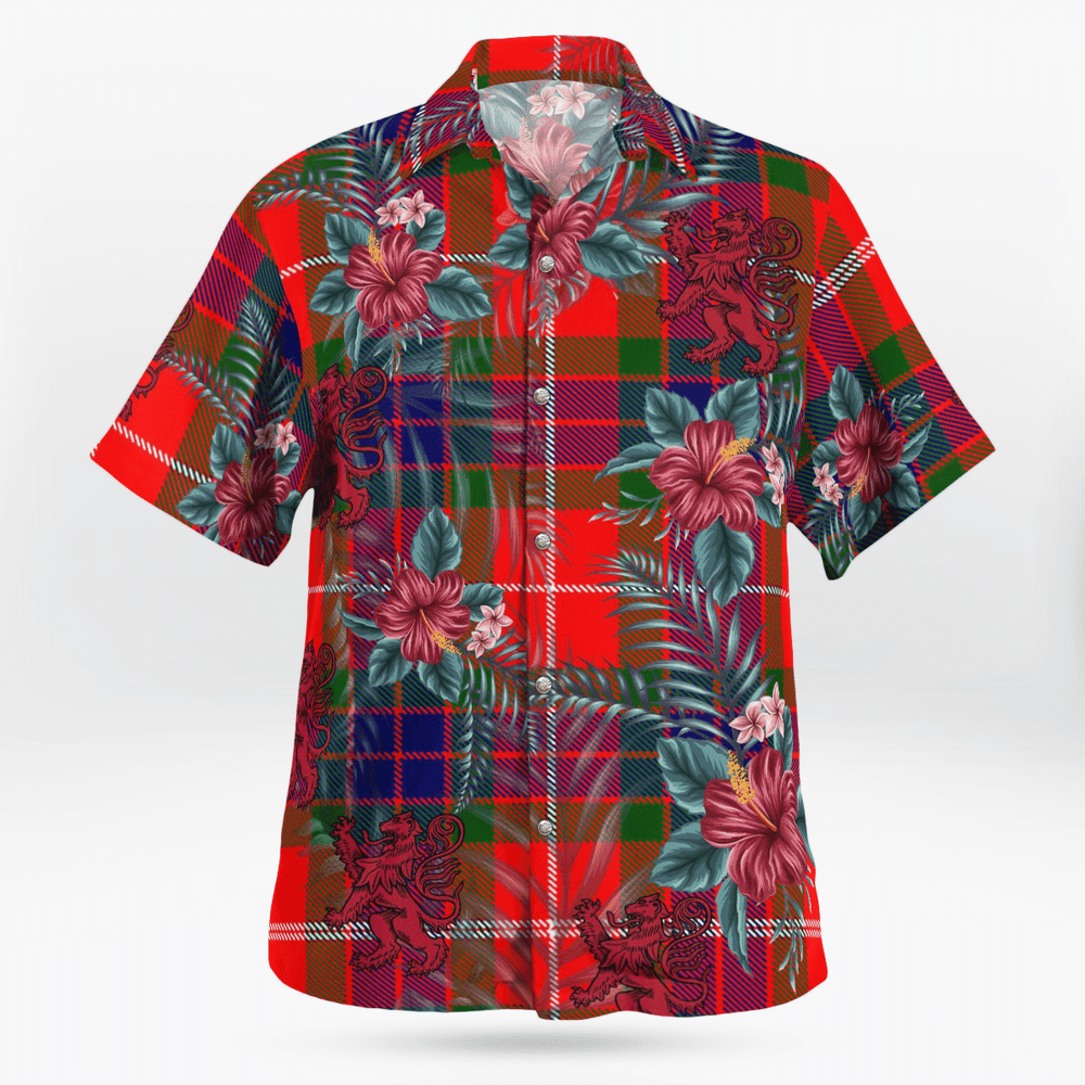 Clan Fraser Modern Tartan Scottish Lion Hawaiian Shirt MY99 Fraser Modern Tartan Tartan Hawaii Shirt