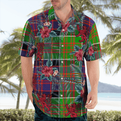 Clan MacDonald of Clanranald Tartan Scottish Lion Hawaiian Shirt QJ76 MacDonald of Clanranald Tartan Tartan Hawaii Shirt