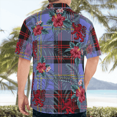 Clan Clan Rutherford Tartan Scottish Lion Hawaiian Shirt VZ66 Rutherford Tartan Tartan Hawaii Shirt