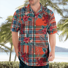 Clan MacFarlane Ancient Tartan Scottish Lion Hawaiian Shirt QF64 MacFarlane Ancient Tartan Tartan Hawaii Shirt