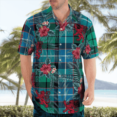 Clan Galbraith Ancient Tartan Scottish Lion Hawaiian Shirt CO86 Galbraith Ancient Tartan Tartan Hawaii Shirt