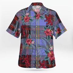 Clan Clan Rutherford Tartan Scottish Lion Hawaiian Shirt VZ66 Rutherford Tartan Tartan Hawaii Shirt