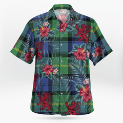 Clan Gordon Old Ancient Tartan Scottish Lion Hawaiian Shirt CU83 Gordon Old Ancient Tartan Tartan Hawaii Shirt