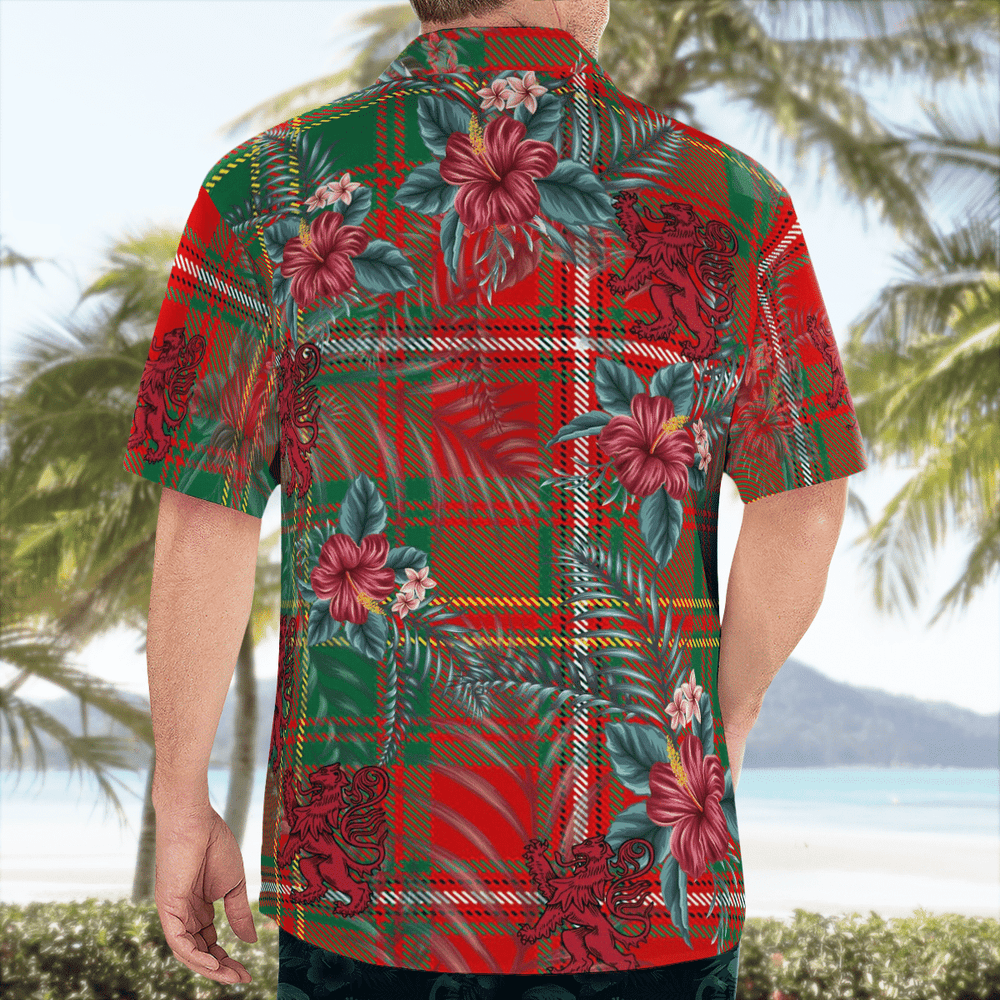 Clan Hay Ancient Tartan Scottish Lion Hawaiian Shirt ZR67 Hay Ancient Tartan Tartan Hawaii Shirt