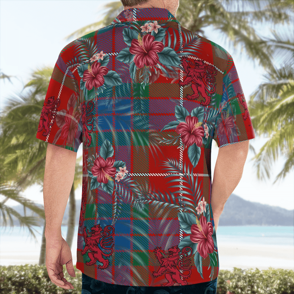 Clan Fraser Ancient Tartan Scottish Lion Hawaiian Shirt UR40 Fraser Ancient Tartan Tartan Hawaii Shirt