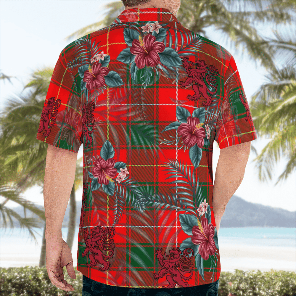 Clan MacPhee Modern Tartan Scottish Lion Hawaiian Shirt FV53 MacPhee Modern Tartan Tartan Hawaii Shirt