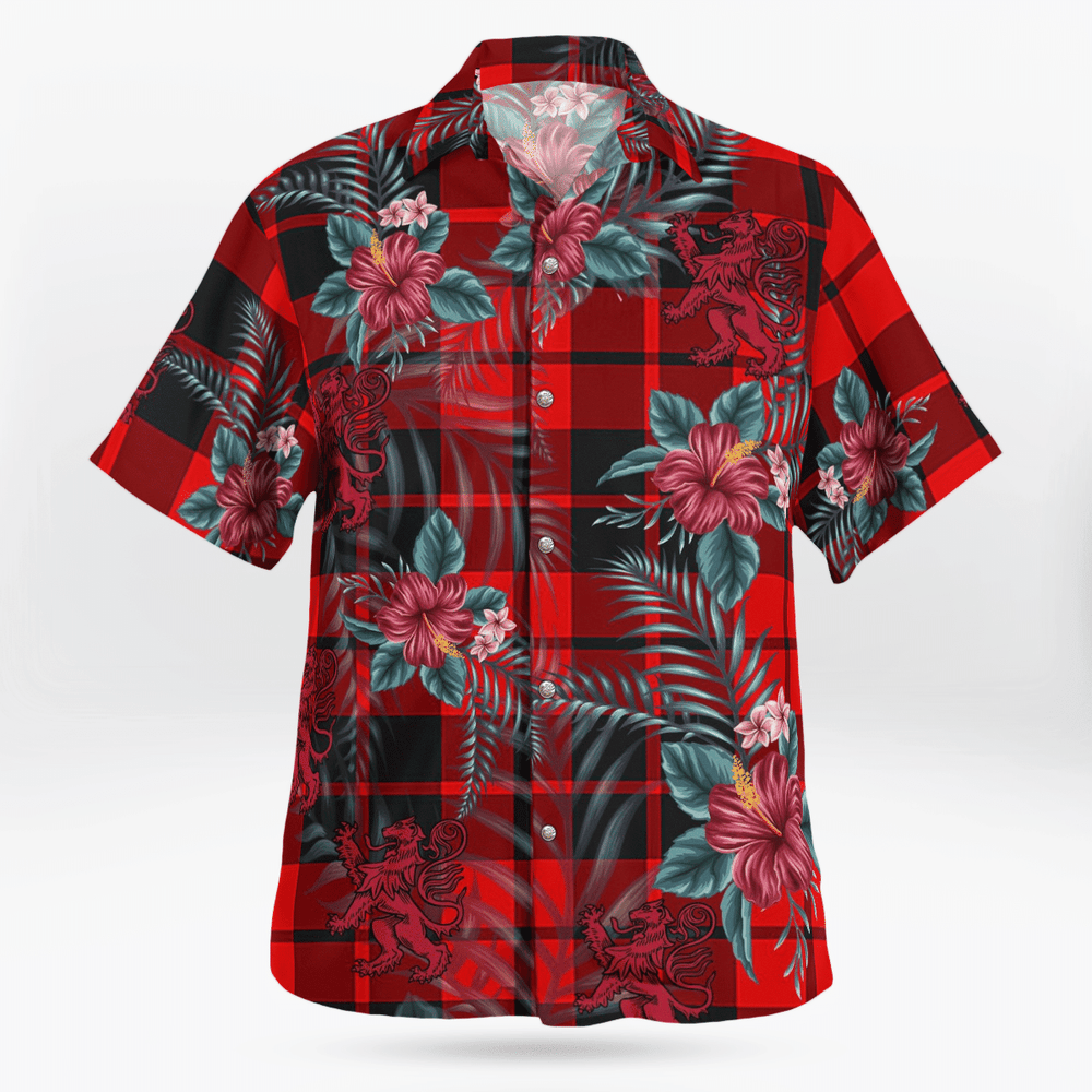 Clan Ettrick District Tartan Scottish Lion Hawaiian Shirt TS79 Ettrick District Tartan Tartan Hawaii Shirt