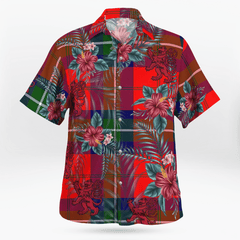 Clan Ruthven Modern Tartan Scottish Lion Hawaiian Shirt QJ48 Ruthven Modern Tartan Tartan Hawaii Shirt