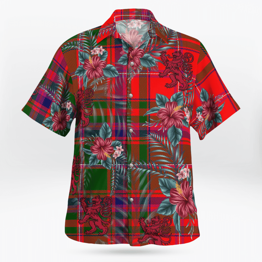 Clan MacDougall Modern Tartan Scottish Lion Hawaiian Shirt ZQ11 MacDougall Modern Tartan Tartan Hawaii Shirt