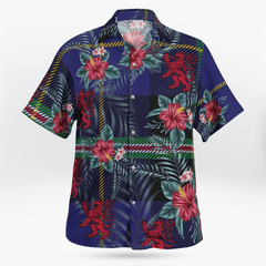 Clan Italian National Tartan Scottish Lion Hawaiian Shirt OQ64 Italian National Tartan Tartan Hawaii Shirt