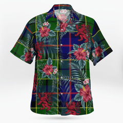 Clan Forsyth Modern Tartan Scottish Lion Hawaiian Shirt RF62 Forsyth Modern Tartan Tartan Hawaii Shirt