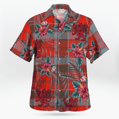 Clan Robertson Weathered Tartan Scottish Lion Hawaiian Shirt GU51 Robertson Weathered Tartan Tartan Hawaii Shirt