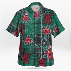 Clan MacLean Hunting Ancient Tartan Scottish Lion Hawaiian Shirt AQ52 MacLean Hunting Ancient Tartan Tartan Hawaii Shirt