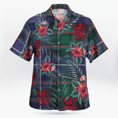 Clan MacRae Hunting Modern Tartan Scottish Lion Hawaiian Shirt KM22 MacRae Hunting Modern Tartan Tartan Hawaii Shirt