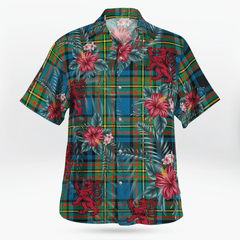 Clan Gillies Ancient Tartan Scottish Lion Hawaiian Shirt NX88 Gillies Ancient Tartan Tartan Hawaii Shirt