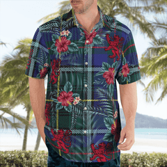 Clan MacInnes Modern Tartan Scottish Lion Hawaiian Shirt VY52 MacInnes Modern Tartan Tartan Hawaii Shirt