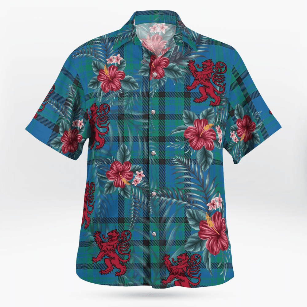 Clan Matheson Hunting Ancient Tartan Scottish Lion Hawaiian Shirt AI78 Matheson Hunting Ancient Tartan Tartan Hawaii Shirt