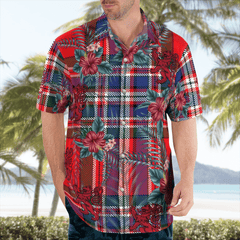 Clan MacFarlane Modern Tartan Scottish Lion Hawaiian Shirt AN66 MacFarlane Modern Tartan Tartan Hawaii Shirt