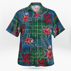 Clan MacLaren Ancient Tartan Scottish Lion Hawaiian Shirt KD37 MacLaren Ancient Tartan Tartan Hawaii Shirt