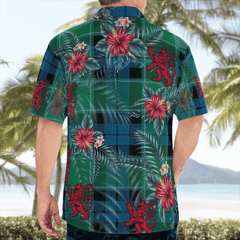 Clan Graham of Menteith Ancient Tartan Scottish Lion Hawaiian Shirt BF83 Graham of Menteith Ancient Tartan Tartan Hawaii Shirt