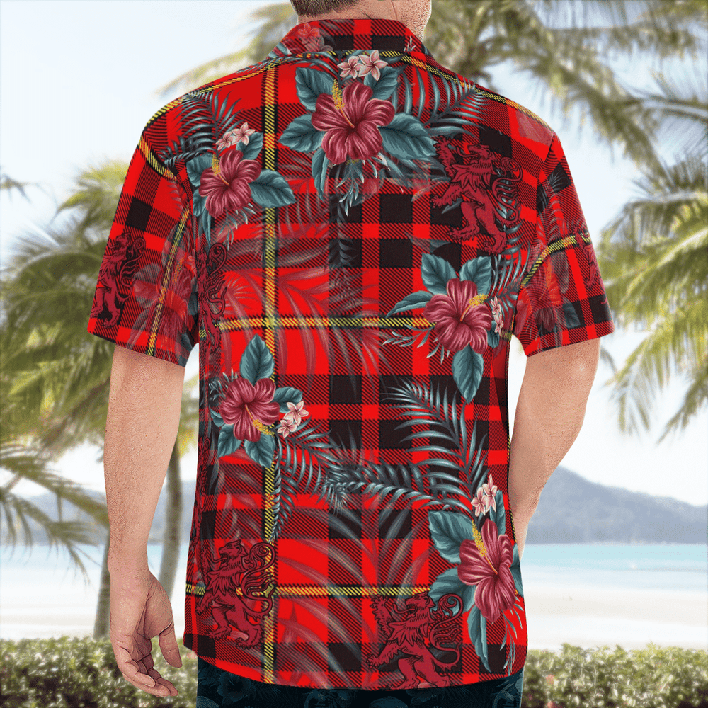 Clan MacIan Tartan Scottish Lion Hawaiian Shirt KE17 MacIan Tartan Tartan Hawaii Shirt