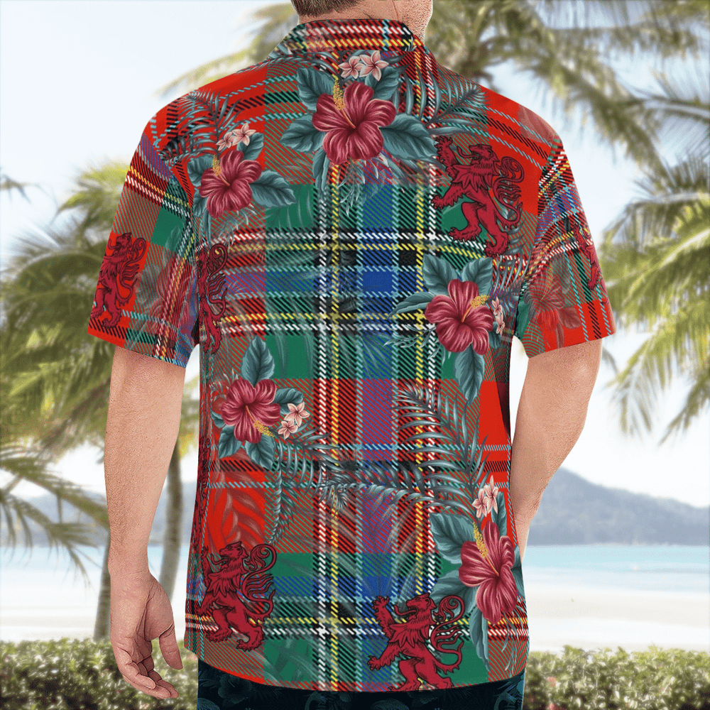Clan MacLean of Duart Ancient Tartan Scottish Lion Hawaiian Shirt GW96 MacLean of Duart Ancient Tartan Tartan Hawaii Shirt