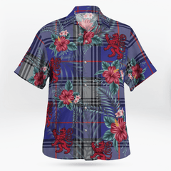 Clan Kinnaird Tartan Scottish Lion Hawaiian Shirt AI18 Kinnaird Tartan Tartan Hawaii Shirt