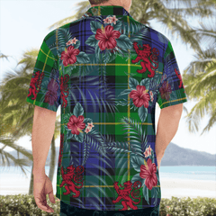 Clan Gordon Modern Tartan Scottish Lion Hawaiian Shirt RF90 Gordon Modern Tartan Tartan Hawaii Shirt