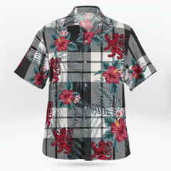 Clan MacFarlane Black & White Ancient Tartan Scottish Lion Hawaiian Shirt UX78 MacFarlane Black & White Ancient Tartan Tartan Hawaii Shirt