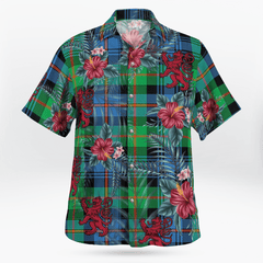 Clan Murray of Atholl Ancient Tartan Scottish Lion Hawaiian Shirt QR57 Murray of Atholl Ancient Tartan Tartan Hawaii Shirt